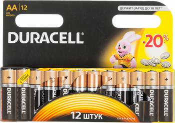 Батарейка Duracell LR6-12BL MN1500 AA (12шт) Basic