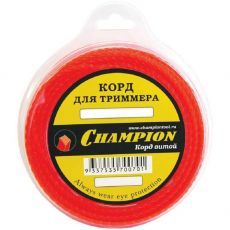 Леска для садовых триммеров Champion C7007 (3 мм, 25 м, витой квадрат)
